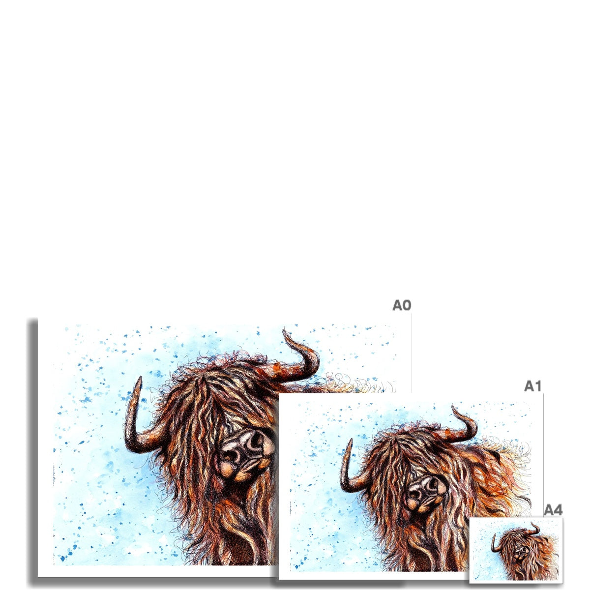 Highland Cow Art Print