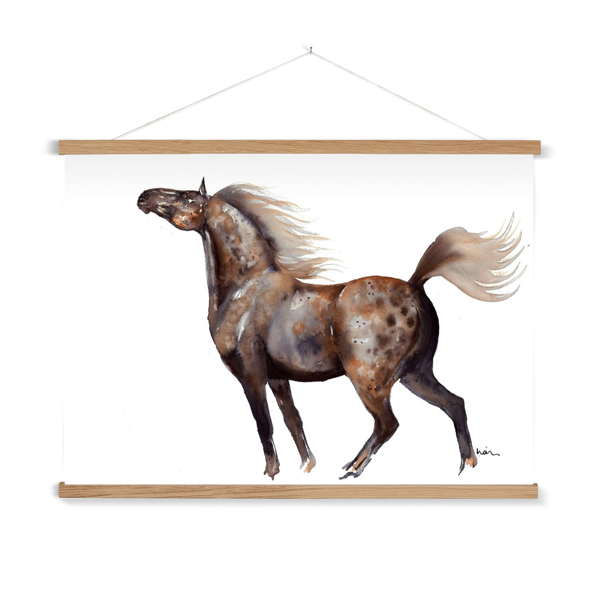 Poised Pony Art Print with Hanger