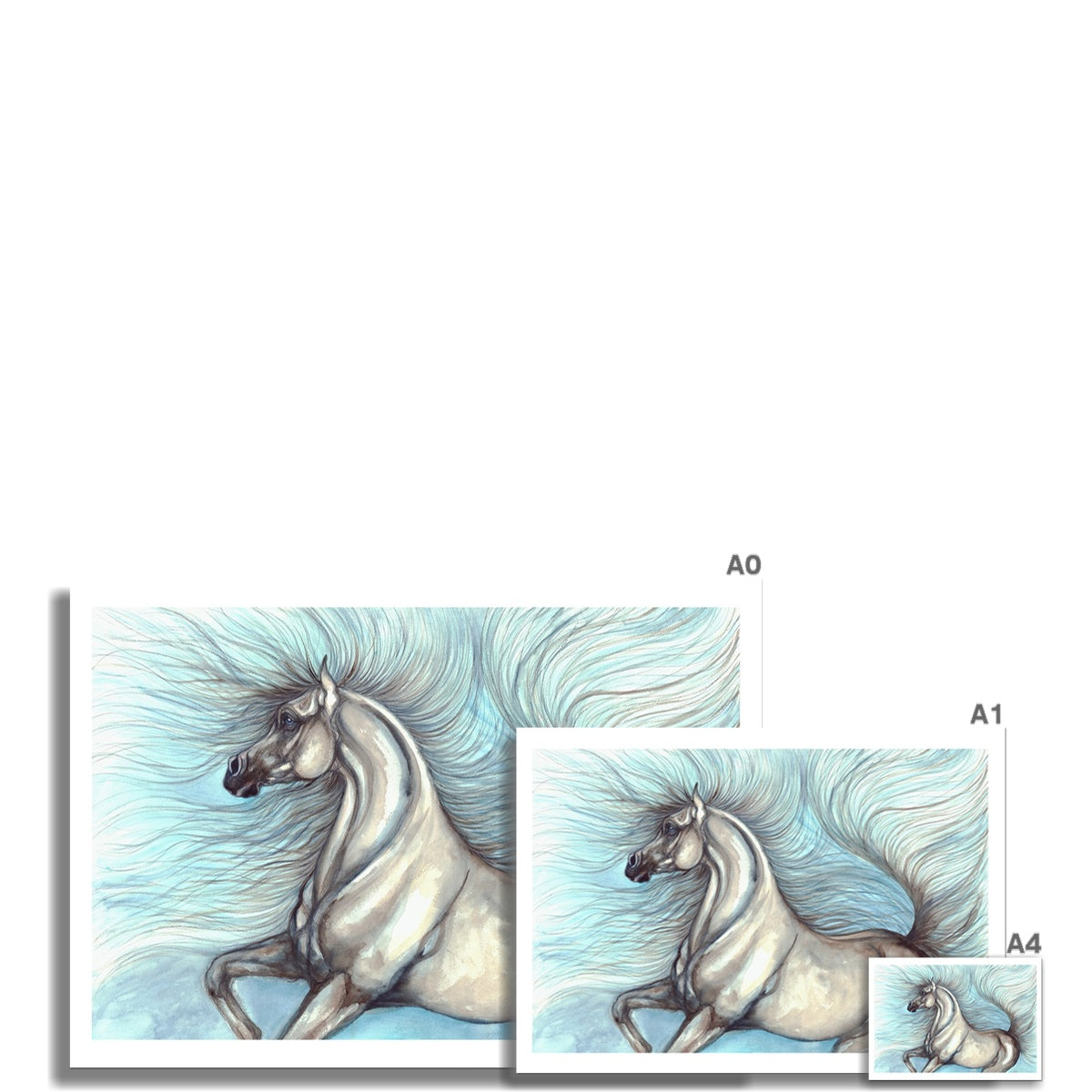 Blue Arab Art Print