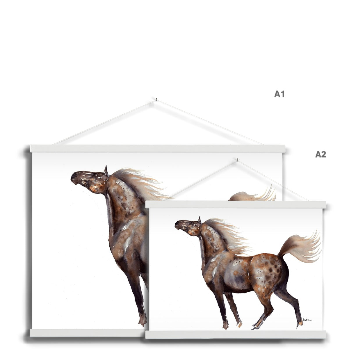 Poised Pony Art Print with Hanger