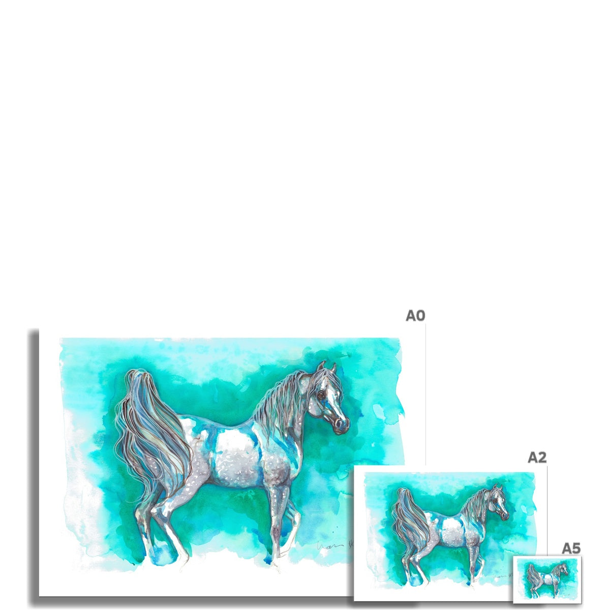 Torquise Horse Art Print