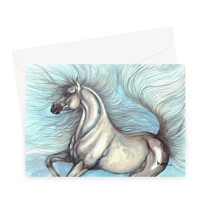 Blue Arab Greeting Card