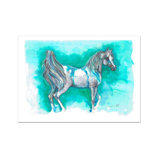 Torquise Horse Art Print