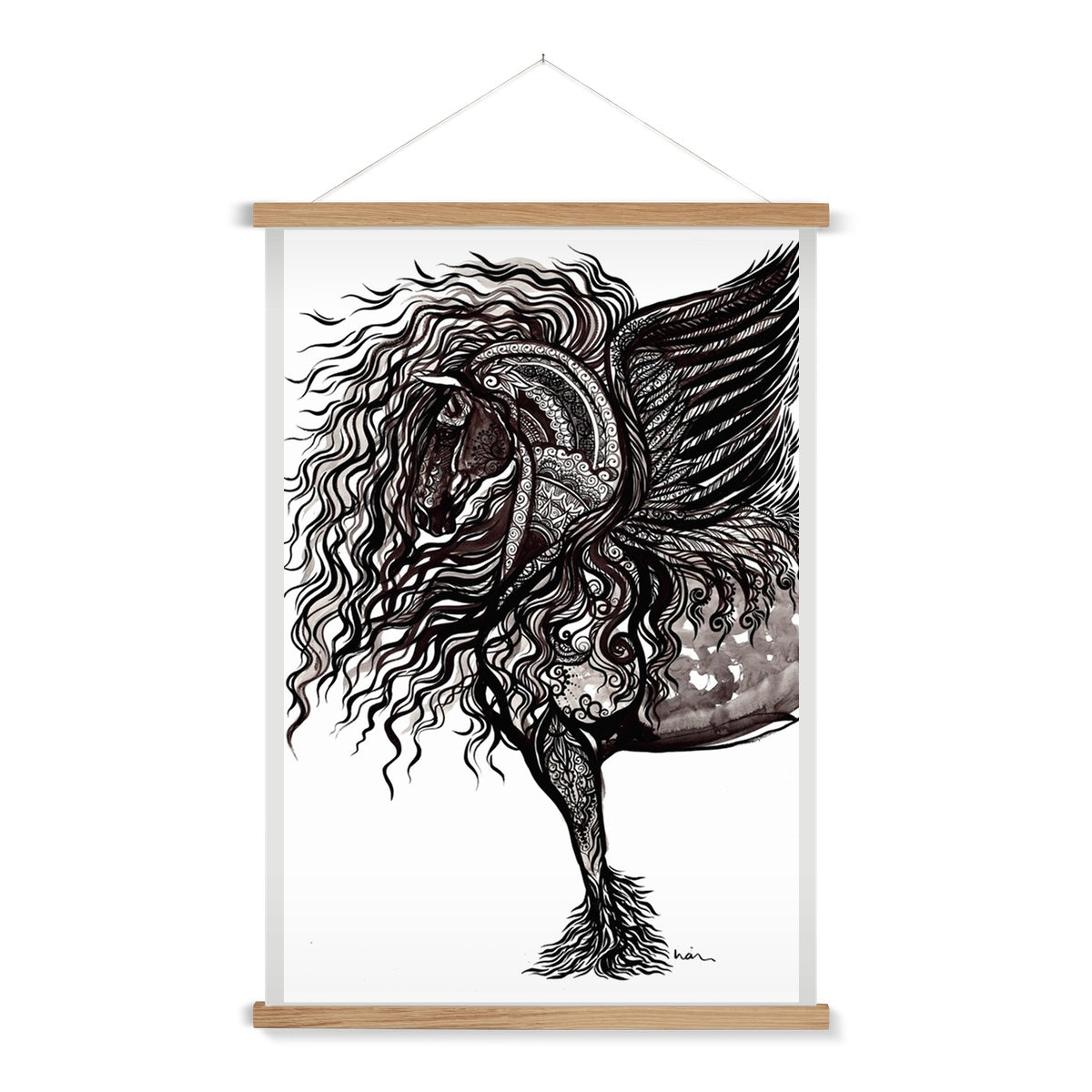 Onyx Art Print with Hanger